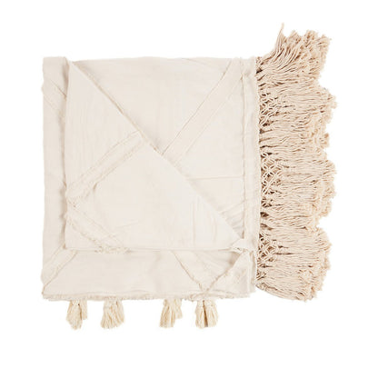 Cotton bed throw - Natural