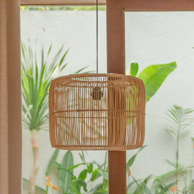 Rattan-Hängeleuchtenschirm Ø 40 cm – handgefertigt in Indonesien