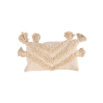 Pudebetræk i bomuld 35×60 cm – beige, fremstillet i Indonesien