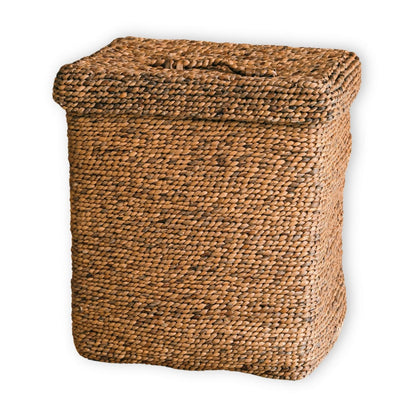 Water hyacinth laundry hamper SEMERU – rectangular, beige