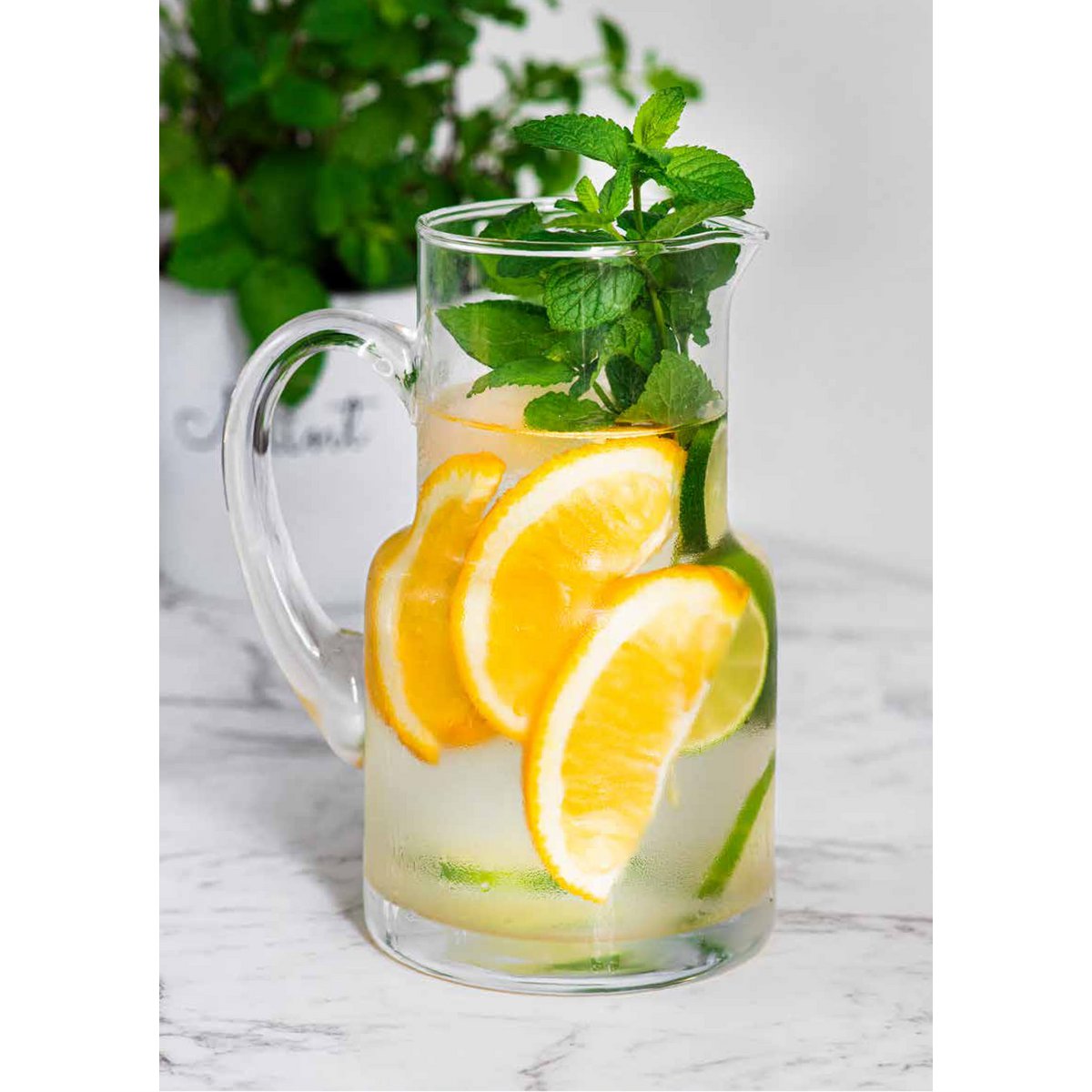 Glass pitcher, 1.2 L - Poland, 21 cm