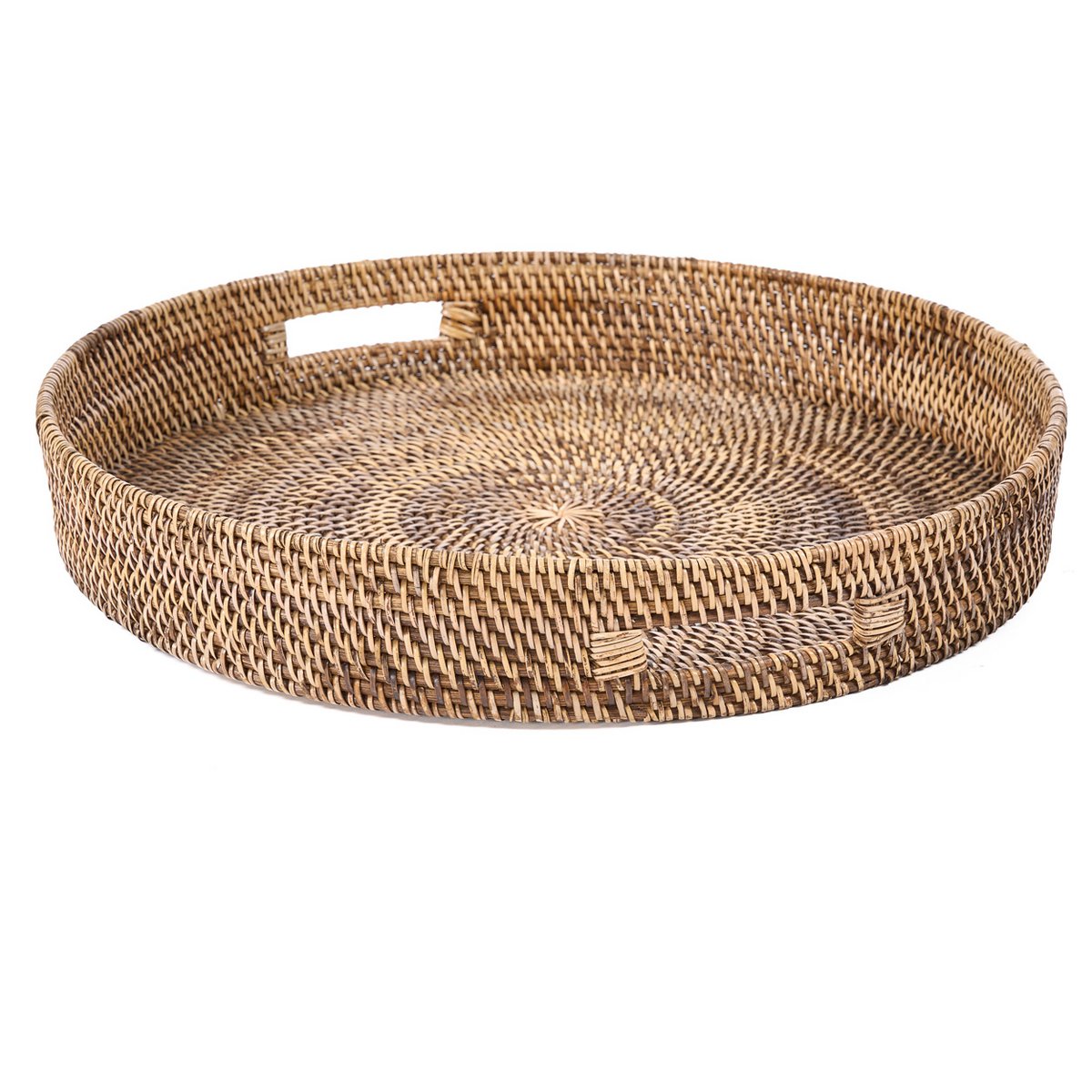 Fad i rattan, 51 cm - håndvævet natur