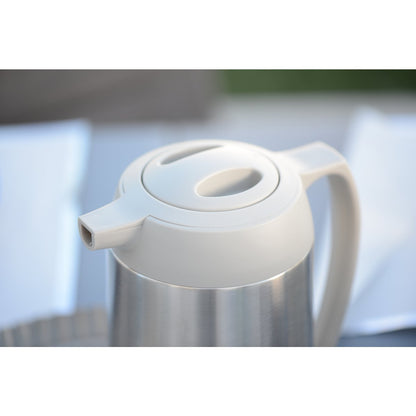 Kaffeserveringskande 1 L, rustfrit stål og plast - afrundet indvendigt