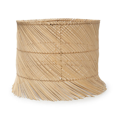 Rattan Tischleuchtenschirm, 42 cm – handgewebtes Pandan