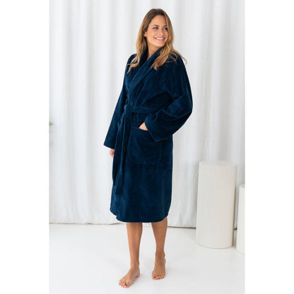 Doppelseitiger Bademantel S - Dark denim