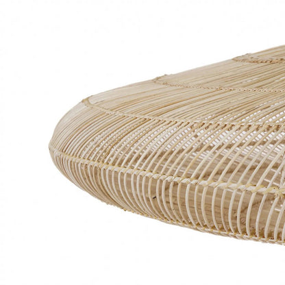 Rattan pendant shade 110 cm L - beige, ribbed weave