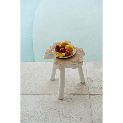 Hvid stentøjs frokosttallerken 22 cm - fremstillet i Portugal