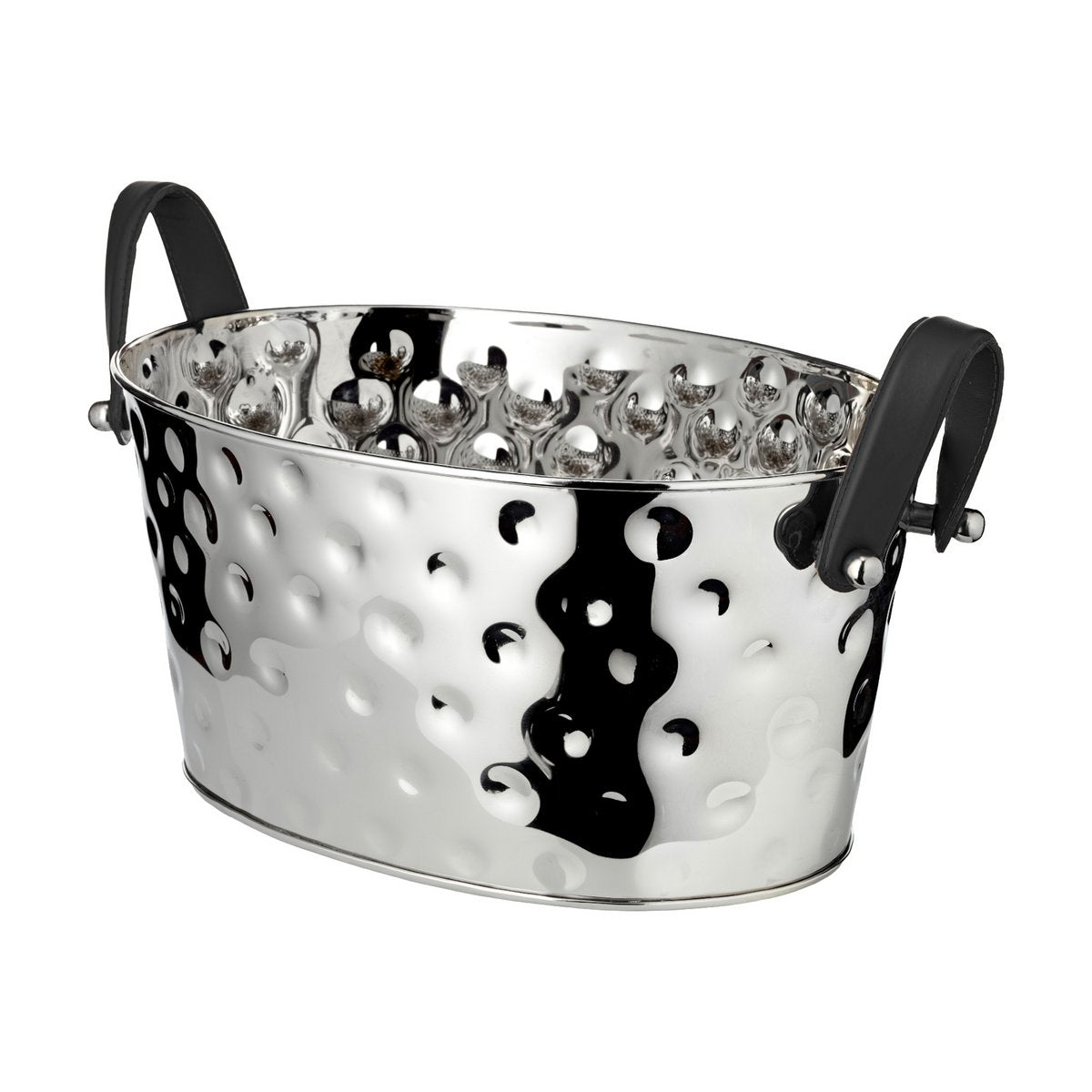 Champagnekøler i rustfrit stål, hamret - 39×29 cm