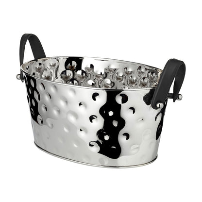 Champagnekøler i rustfrit stål, hamret - 39×29 cm