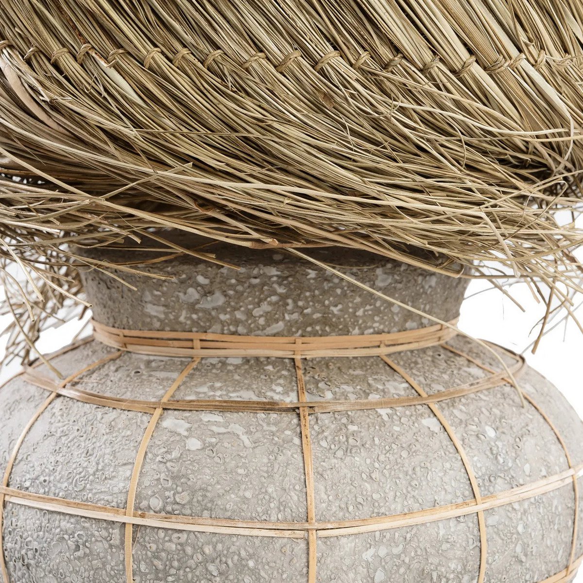 Terracotta bordlampe med betonfinish - 48 cm