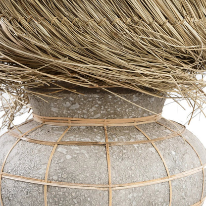 Terracotta bordlampe med betonfinish - 48 cm