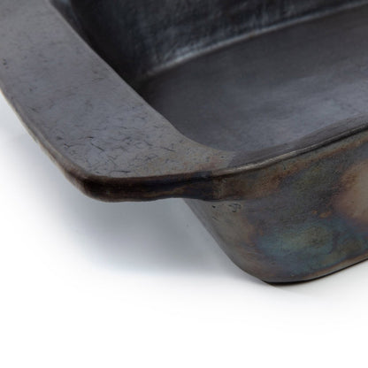 Schwarze Terrakotta-Ofenform 37×28 cm - ofenfest
