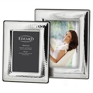 Sølvplet fotoramme Tours, 10 × 15 cm – hamret finish
