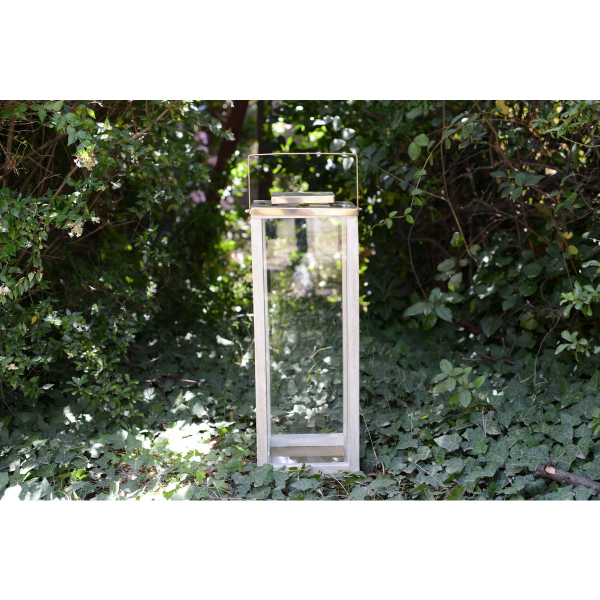 Glaslaterne, quadratisch 25×25×71 cm