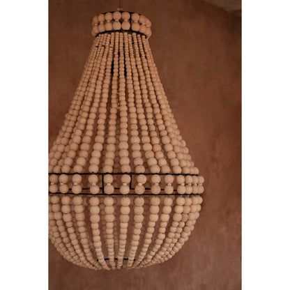 Kronleuchter Eisen 40 × 73 cm - Naturfinish, Indonesien