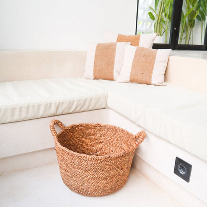 Water hyacinth basket SAMU L – 42 cm diameter