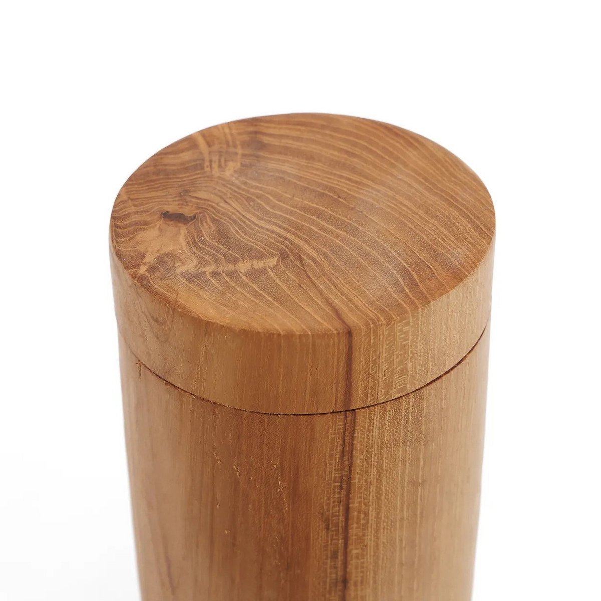 Teak root storage jar 8 × 12 cm - brown, Indonesia