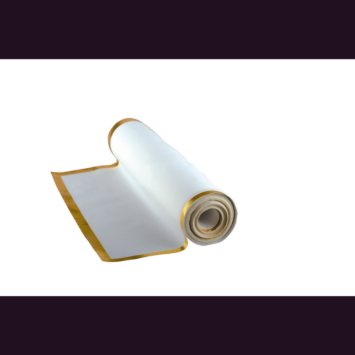 Einweg-Zierteller, Goldrand 31,5 × 45 cm - Rolle à 32
