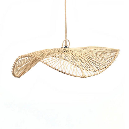Rattan-Pendelleuchte 75×20 cm – natur, handgefertigt