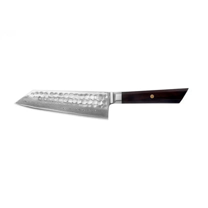 Santokumesser, 170 mm - Damaszener Stahl, Ebenholzgriff