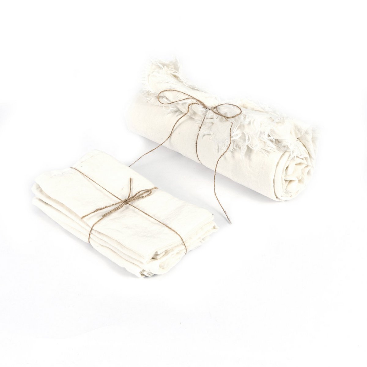Linen tablecloth, white - 150 × 150 cm