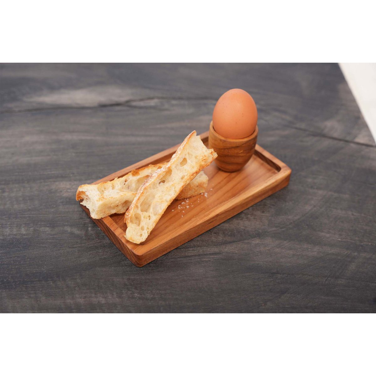 Wood serving tray 20×11 cm - natural finish