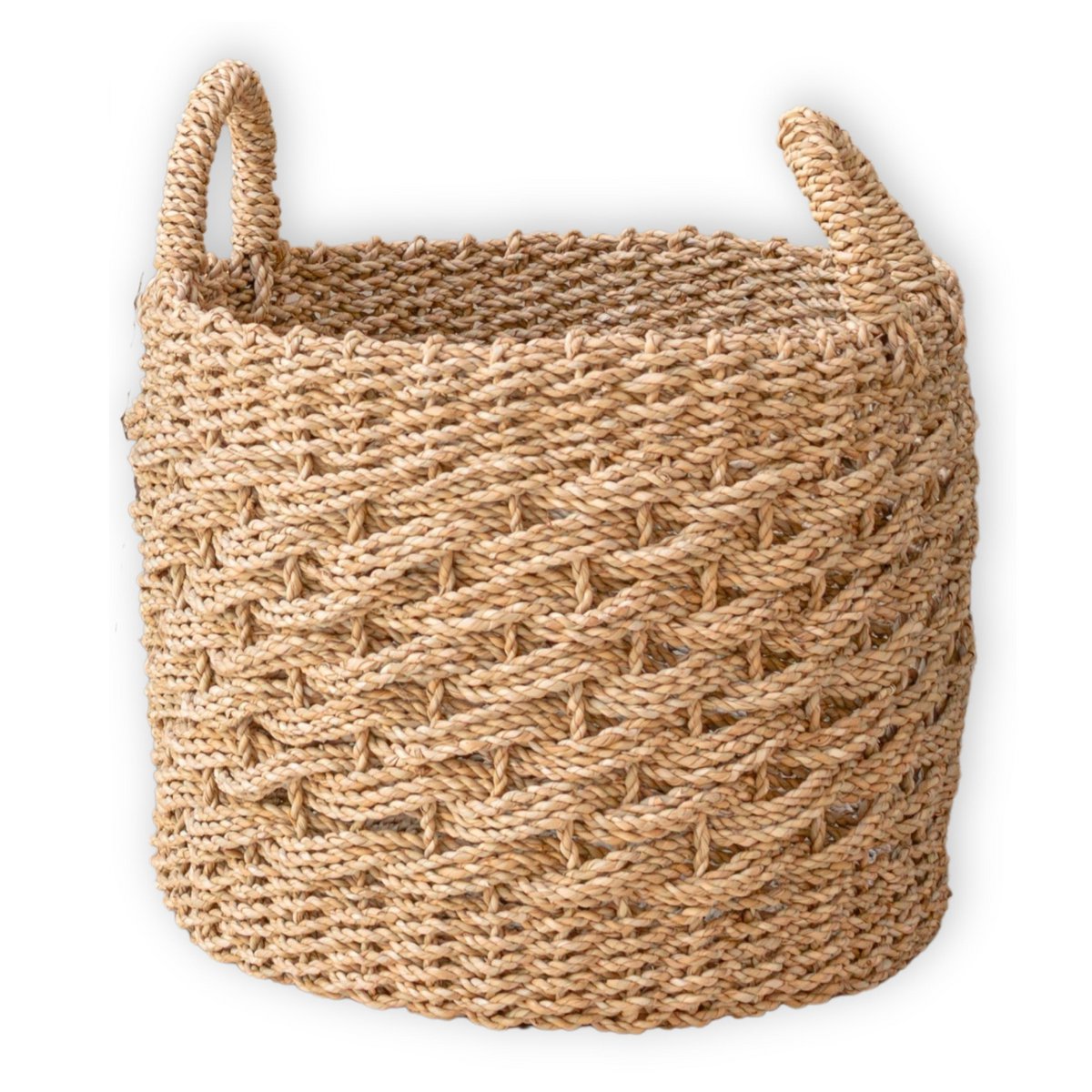 Seegras-Aufbewahrungskorb 38 cm - beige, M