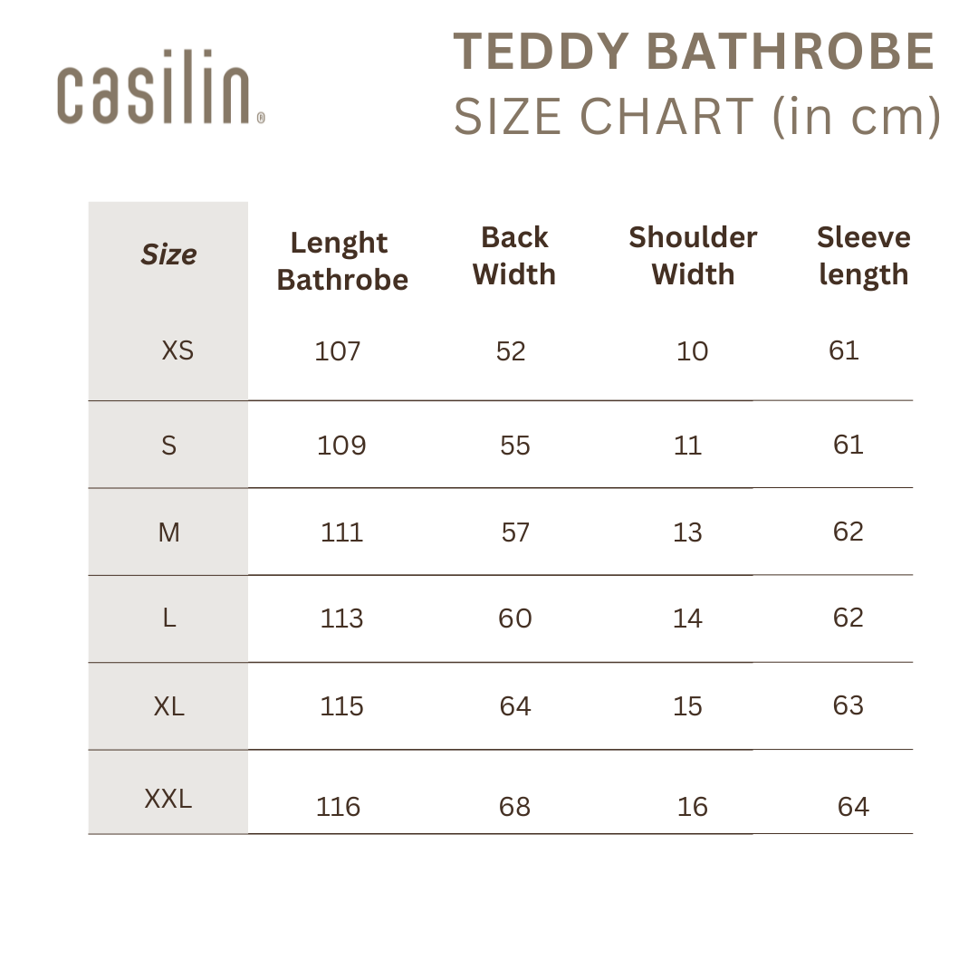 Teddy Bathrobe, S, eucalyptus - fleece & cotton