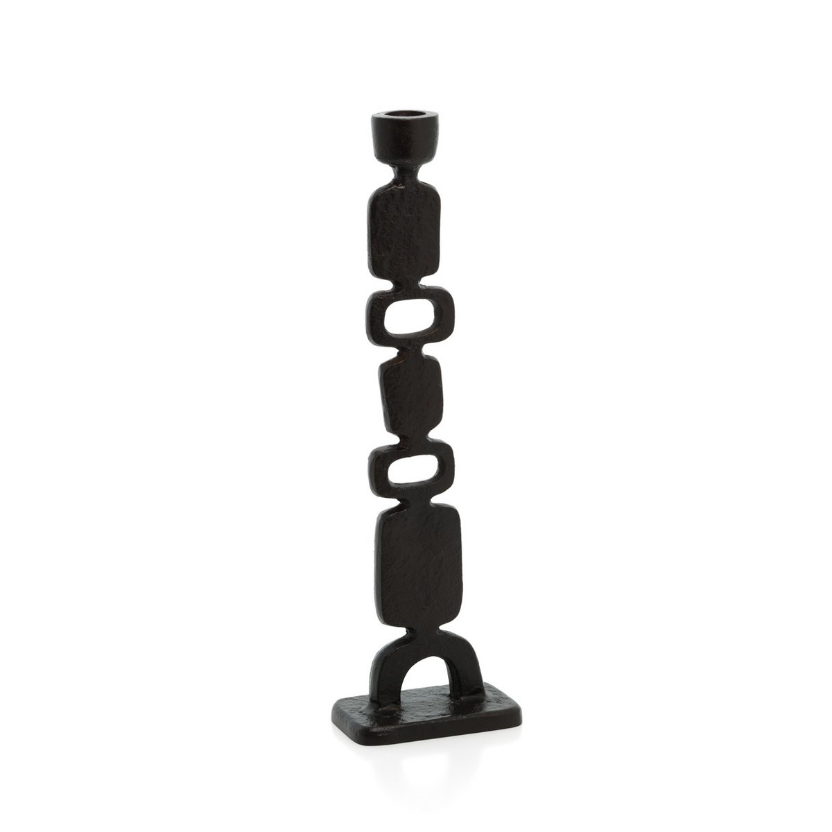 Totemo lysestage, 30,5 cm - mat sort messing