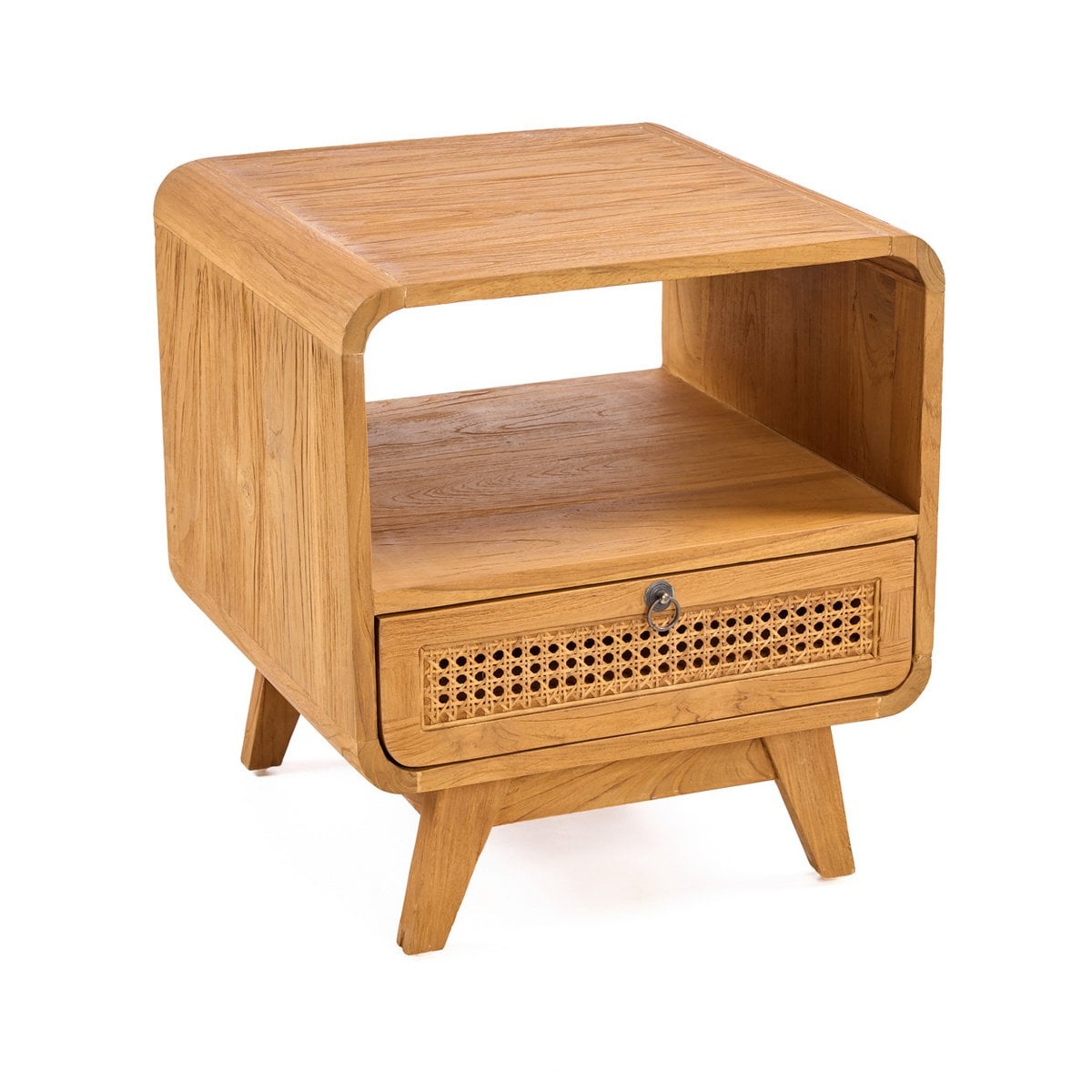 Rattan nightstand natural 50 × 50 × 55 cm – made in Indonesia