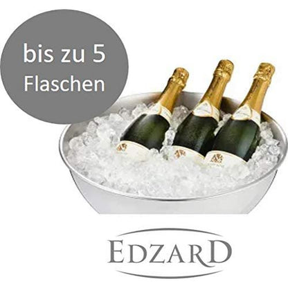 Champagnekøler i hamret stål Ø 40 cm - højglanspoleret