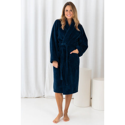 Doppelseitiger Bademantel S - Dark denim