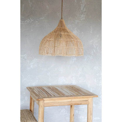 Pendellampe i naturlig rattan 60 cm - håndvævet Whipped