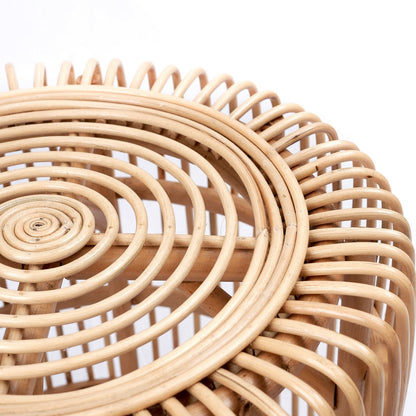 Rattan side table Alamaya beige - handcrafted in Indonesia