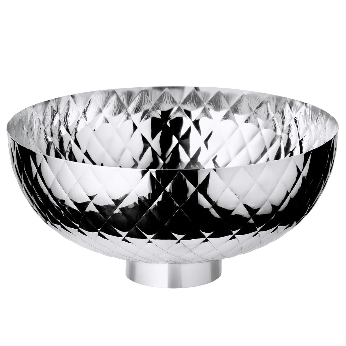 Hammered stainless steel serving bowl, Ø 30 cm × 14 cm high