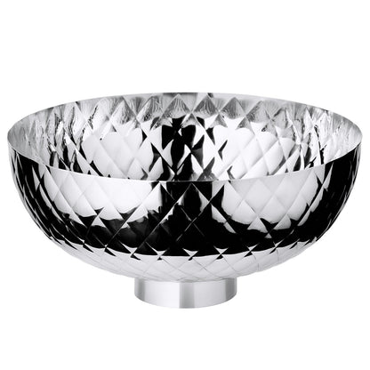 Hammered stainless steel serving bowl, Ø 30 cm × 14 cm high