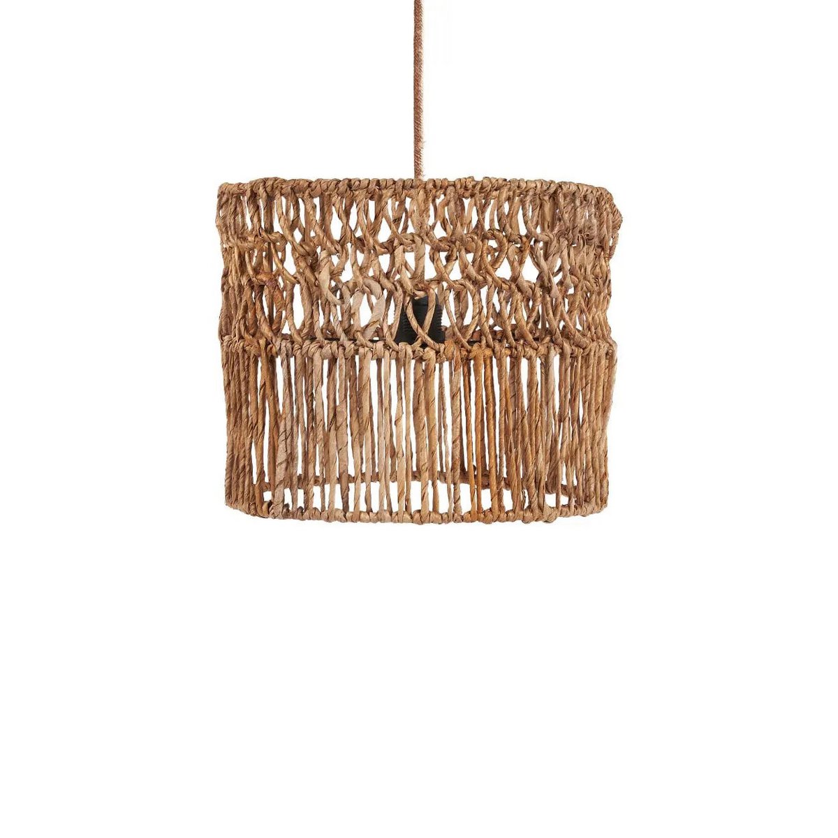 Palmblatt-Hängeleuchte 30×26 cm – offen geflochten, handgefertigt