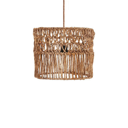 Palmblatt-Hängeleuchte 30×26 cm – offen geflochten, handgefertigt