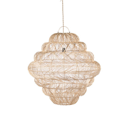 Rattan puf pendel, naturflet - Ekstra stor