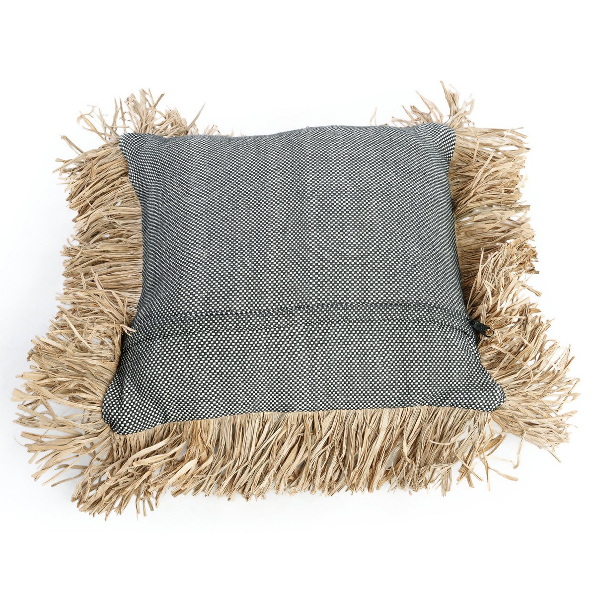 Bomuldspudebetræk 40×40 cm – naturfarvet og sort, Indonesien