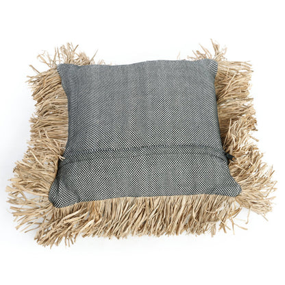 Bomuldspudebetræk 40×40 cm – naturfarvet og sort, Indonesien