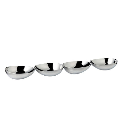 Edelstahl-Snackschale 4-fach - 38 cm