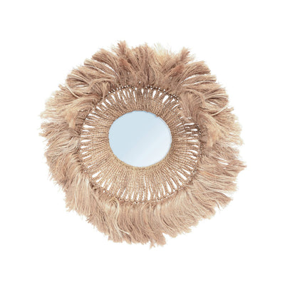 Græsspejl, abaca skålformet, rundt, 85 cm - natur