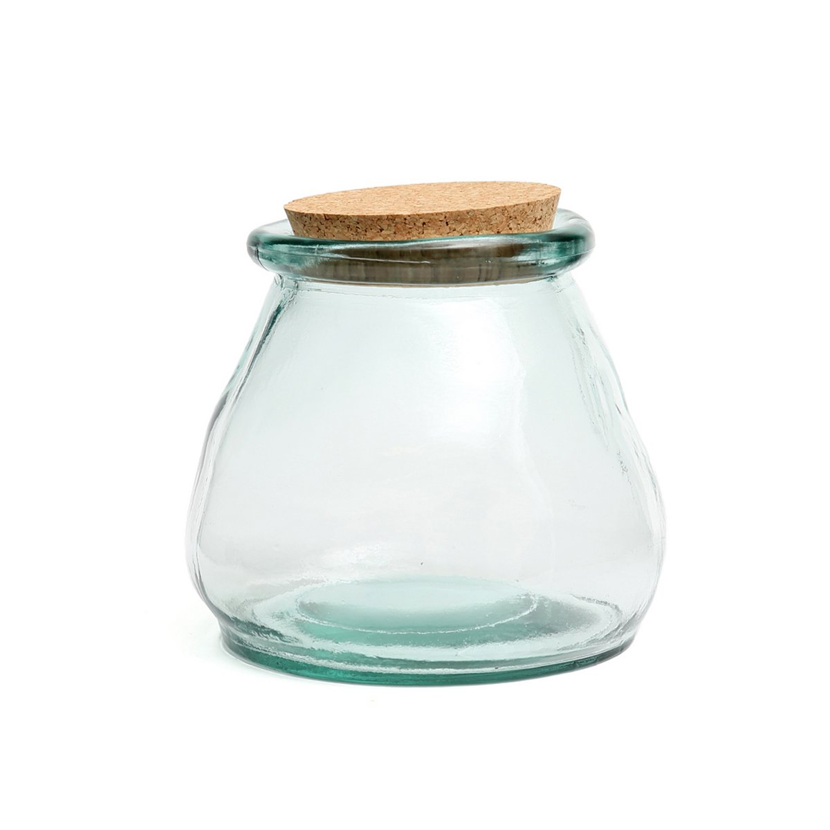 Glaspotte 15×15 cm – blå, ensfarvet, fremstillet i Spanien