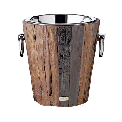 Vinkøler i rustfrit stål Providence, 28 cm - teak og sølv