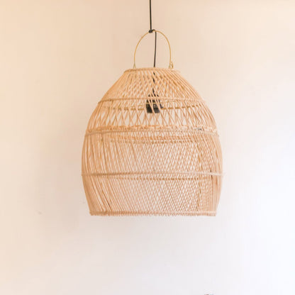 Rattan-Hängeleuchtenschirm SEMINYAK – Ø 40 cm