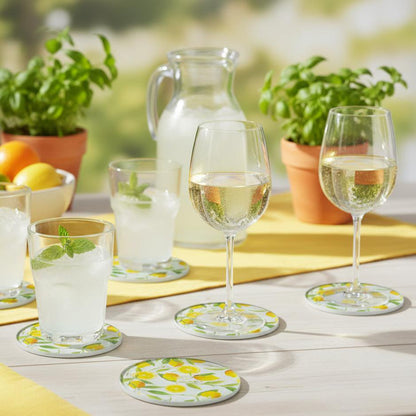 Glas-citronbordskånere, sæt med 6 — 9 cm