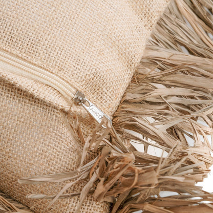 Kissenbezug Baumwolle 40×40 – natürliche Jute-Struktur