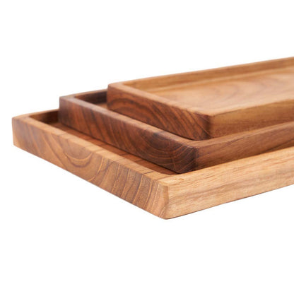 Wood serving tray 20×11 cm - natural finish
