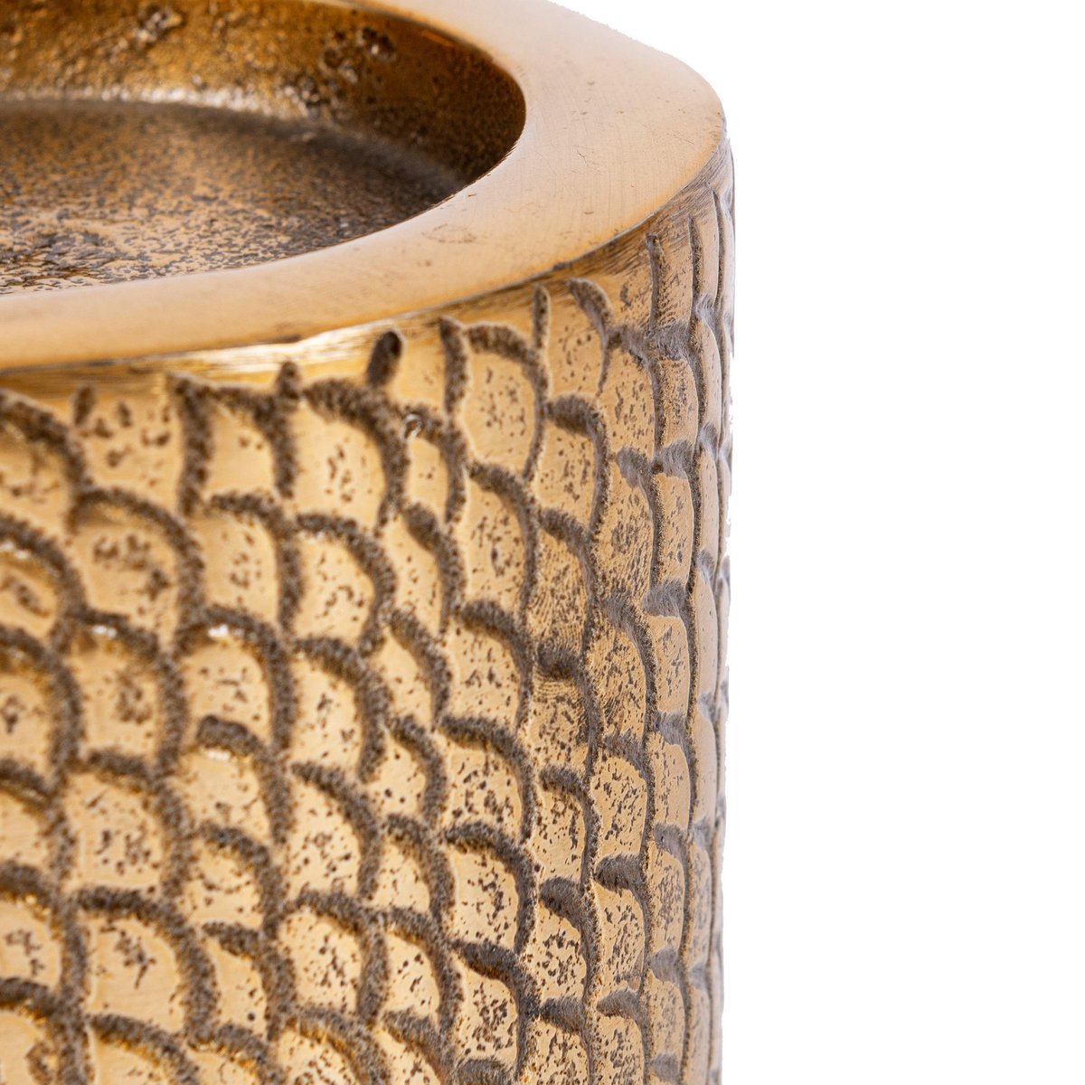 Croco candle holder, brass - L